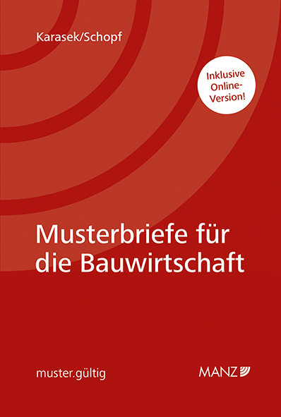 Musterbriefe für die Bauwirtschaft (2026, rot)
